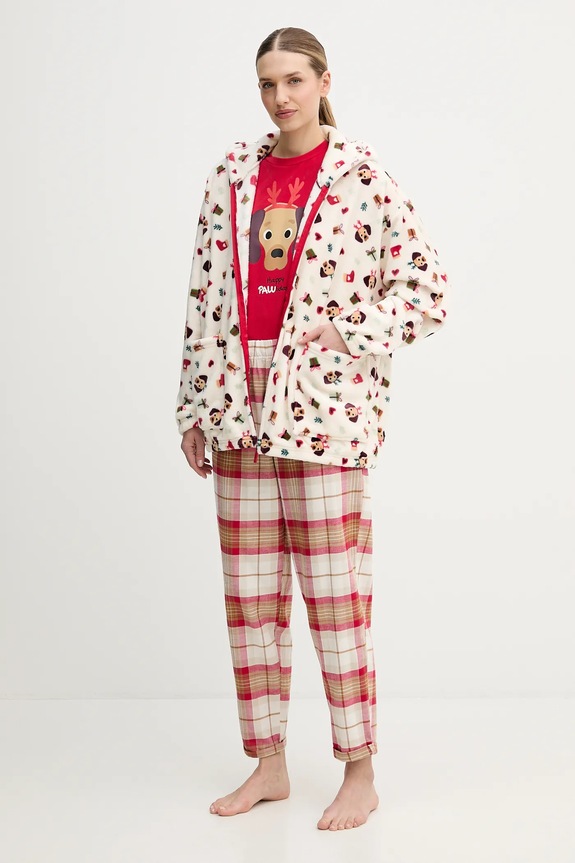 United Colors of Benetton szlafrok 6FK81800P beżowy AW25