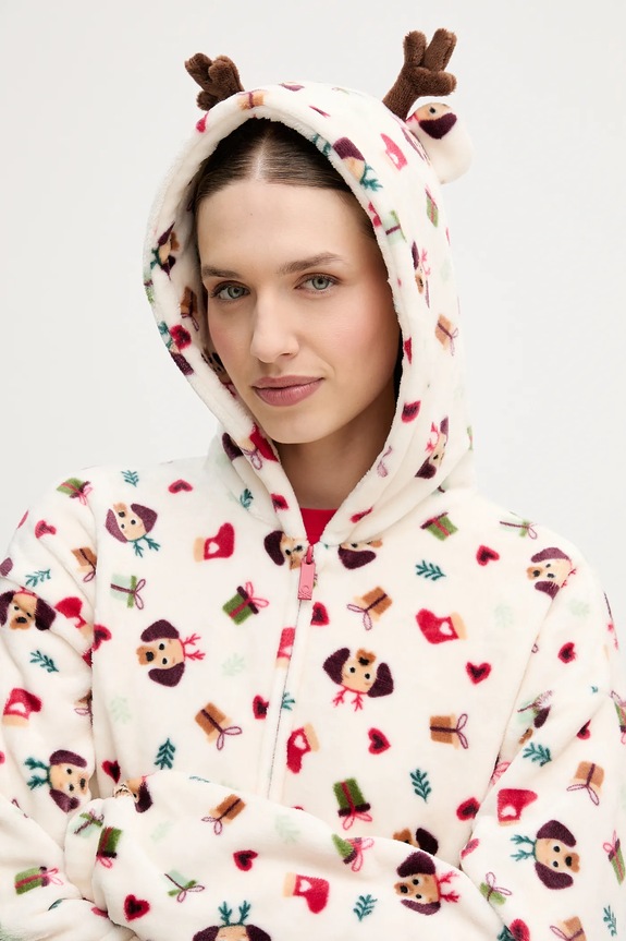 United Colors of Benetton szlafrok beżowy 6FK81800P