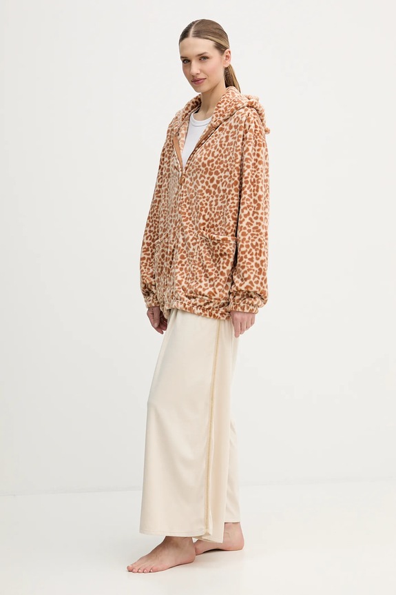 United Colors of Benetton szlafrok 6FK81800P brązowy AW25