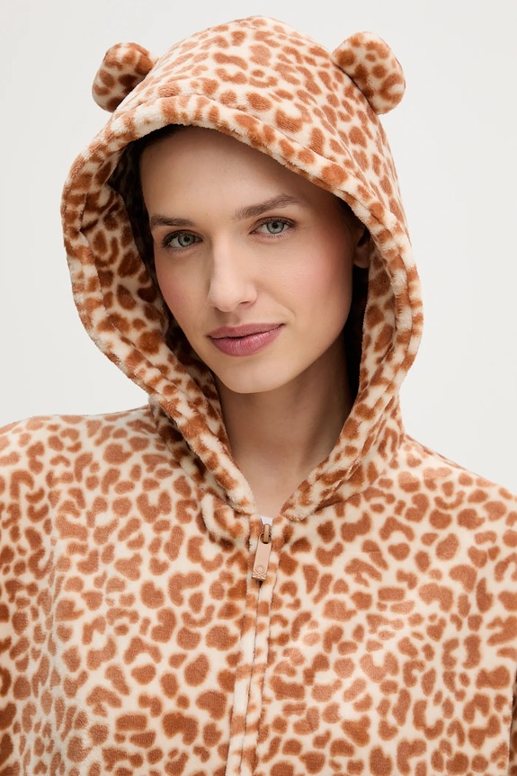 United Colors of Benetton szlafrok brązowy 6FK81800P