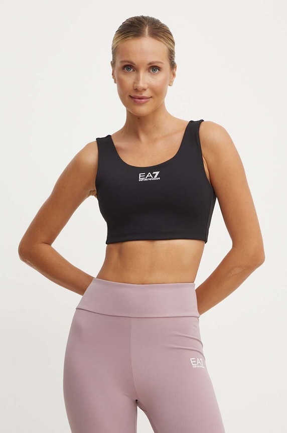 Športová podprsenka EA7 Emporio Armani čierna TJKLZ.6DTH58.1200