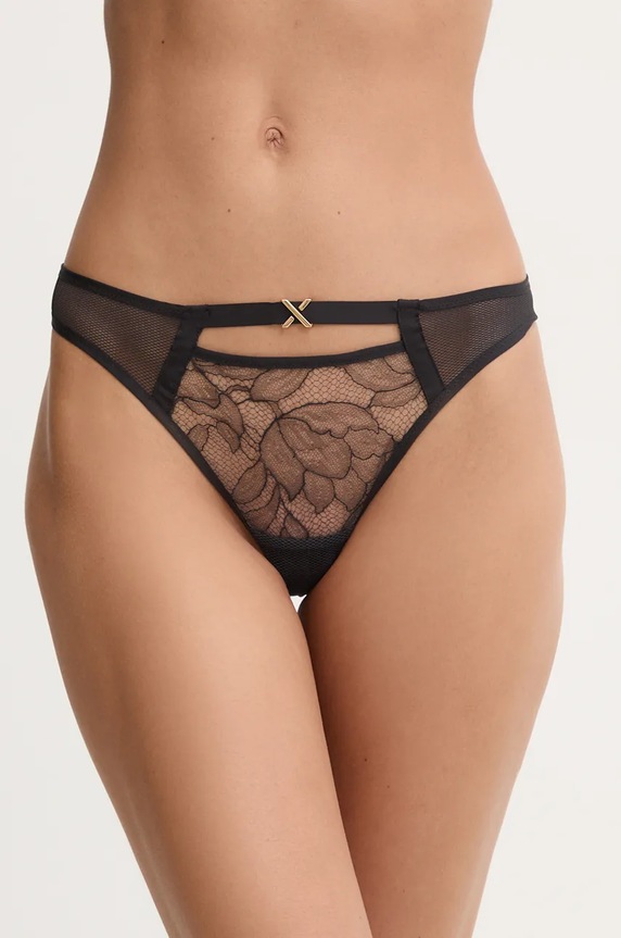 Kalhotky brazilky Chantelle tanga černá C01AG0