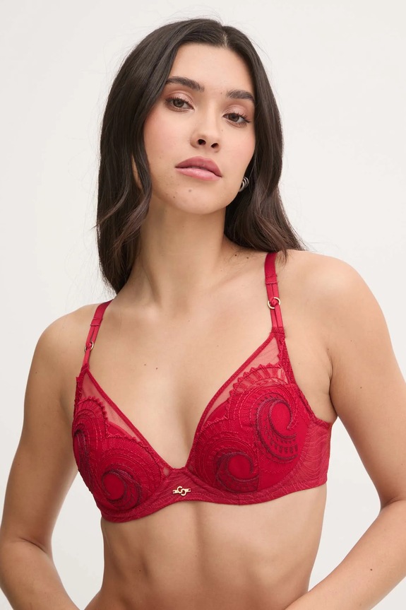 Chantelle biustonosz tkanina czerwony C11YNA
