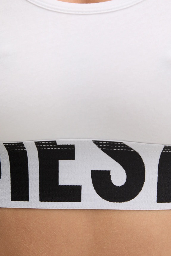 Oblečení Sportovní podprsenka Diesel UFSB-COTTON-RACE-BRALETTE A14591.0HMAU bílá