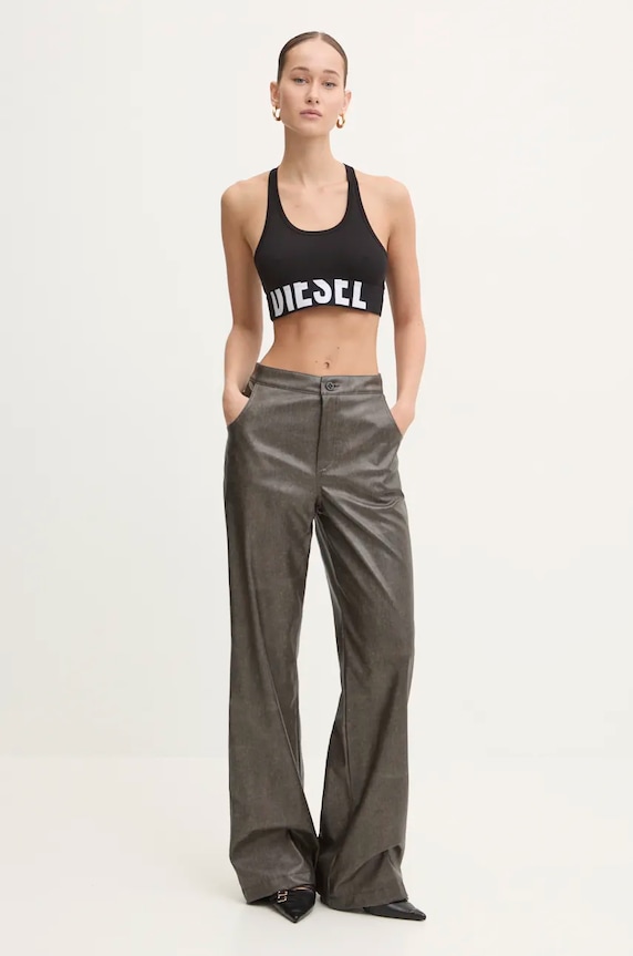 Sportski grudnjak Diesel UFSB-COTTON-RACE-BRALETTE A14591.0HMAU crna SS26