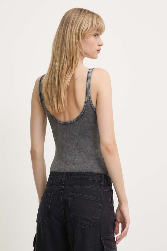 Abbigliamento Diesel body UFBY-D-OVAL-COTTON-RIB-BODYSUIT A15365.0LKAR grigio