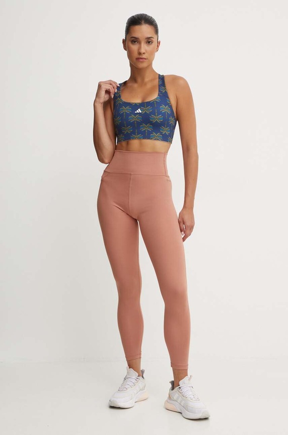 Športová podprsenka adidas Performance x FARM Rio JE4030 tmavomodrá AW24