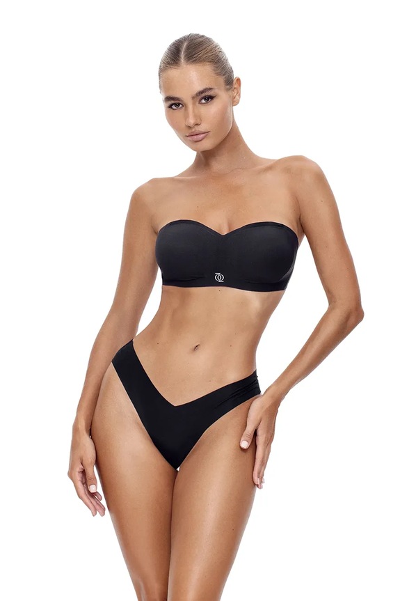 GOD SAVE QUEENS biustonosz SECOND SKIN BANDEAU dzianina czarny GSQ.135.115