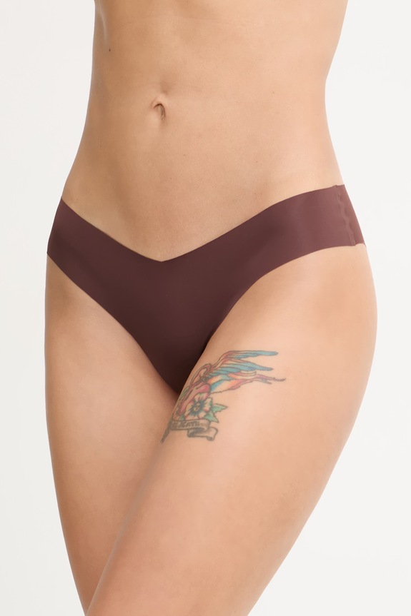 GOD SAVE QUEENS σλιπ γυναικεία SECOND SKIN PANTY CHEEKY καφέ GSQ.135.121