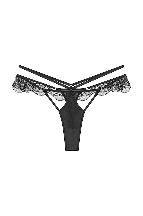 Στρινγκ GOD SAVE QUEENS SCARLETT THONG GSQ.54.122 μαύρο
