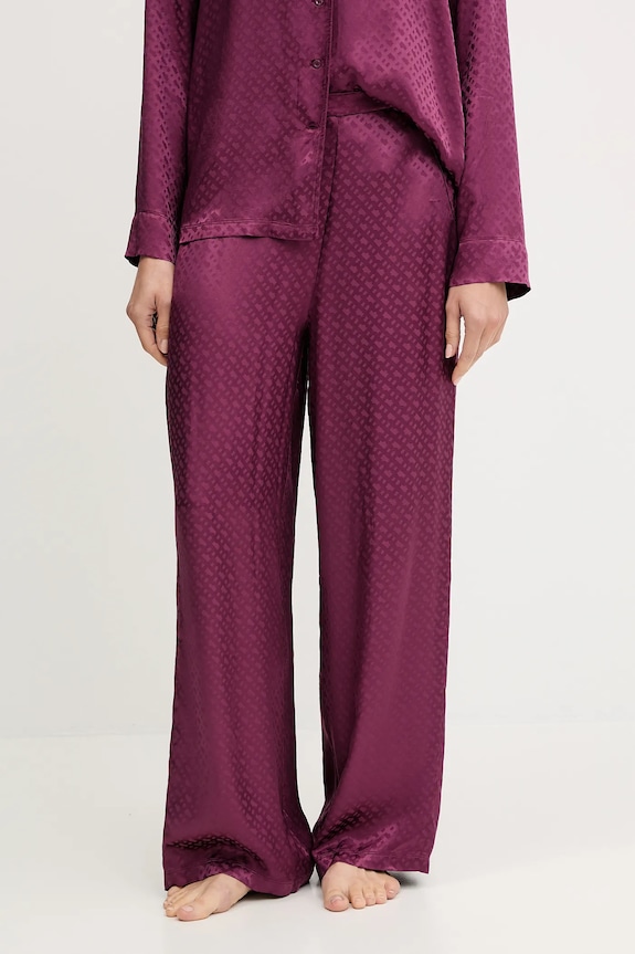Pyžamové nohavice BOSS B Monogram_Pants spodný fialová 50527254