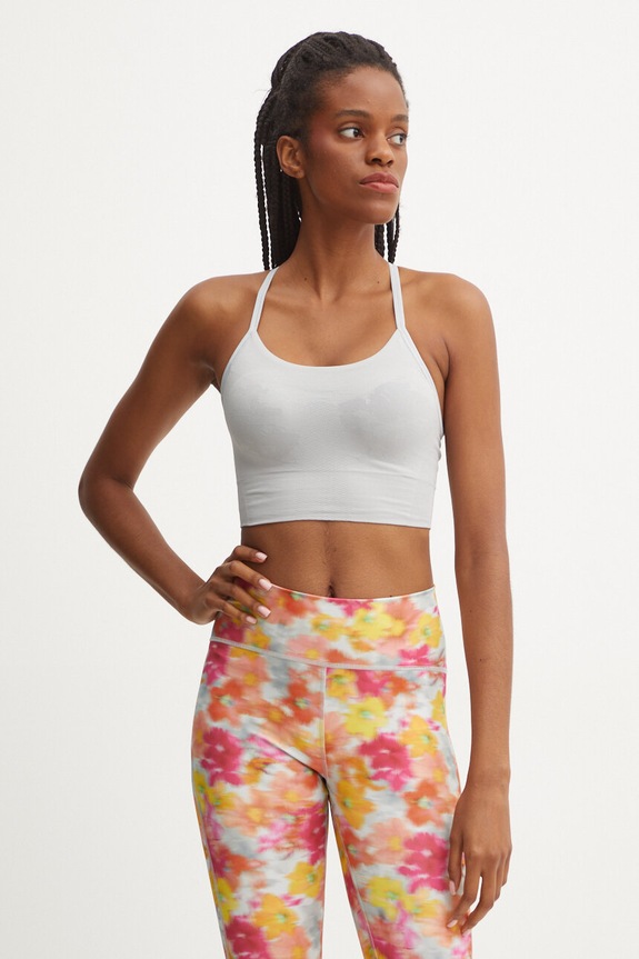 Sportski grudnjak adidas by Stella McCartney bez žice siva IW6361