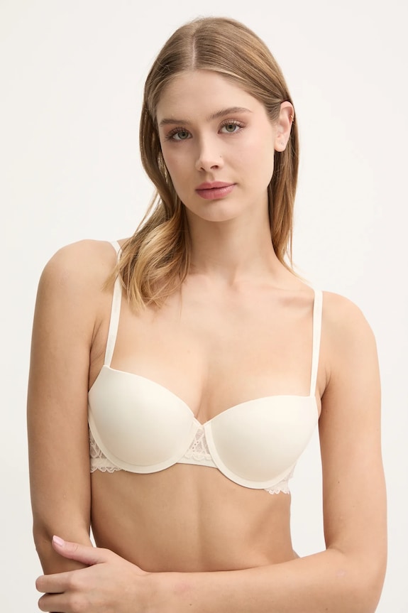 Grudnjak Calvin Klein Underwear bez uzorka bež 000QF7577E