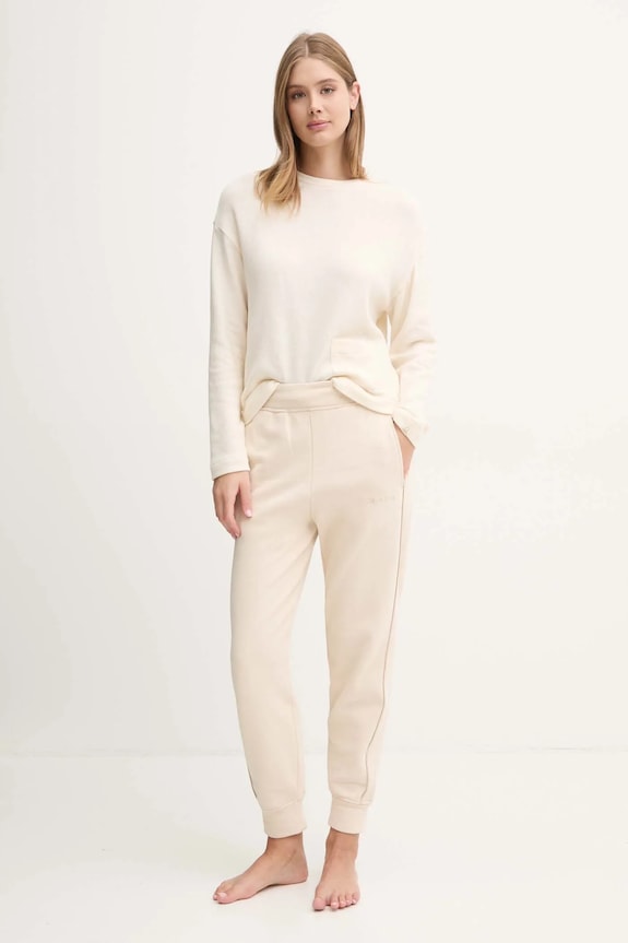 Homewear pamučne hlače Calvin Klein Underwear 000QS7262E bež AW24