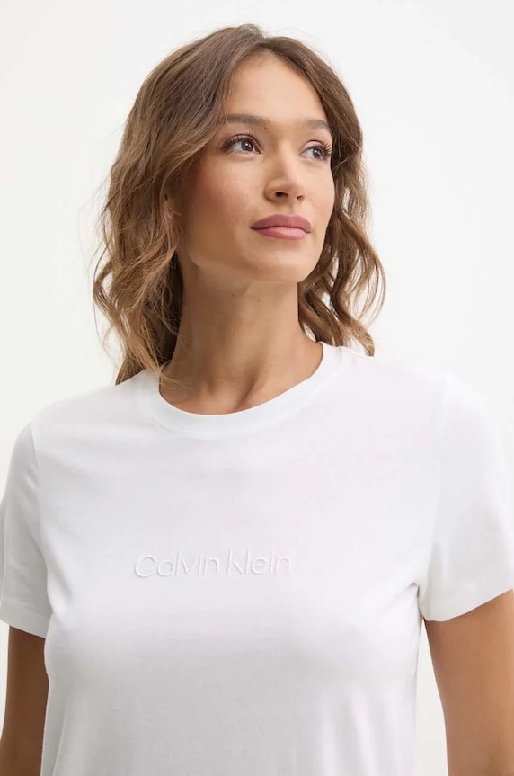 Βαμβακερό lounge t-shirt Calvin Klein Underwear λευκό 000QS7328E