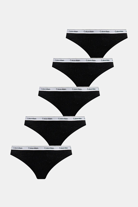 Calvin Klein Underwear stringi 5-pack bawełna czarny 000QD5221E