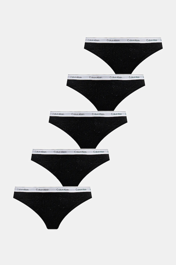 Calvin Klein Underwear stringi 5-pack bawełna czarny 000QD5221E