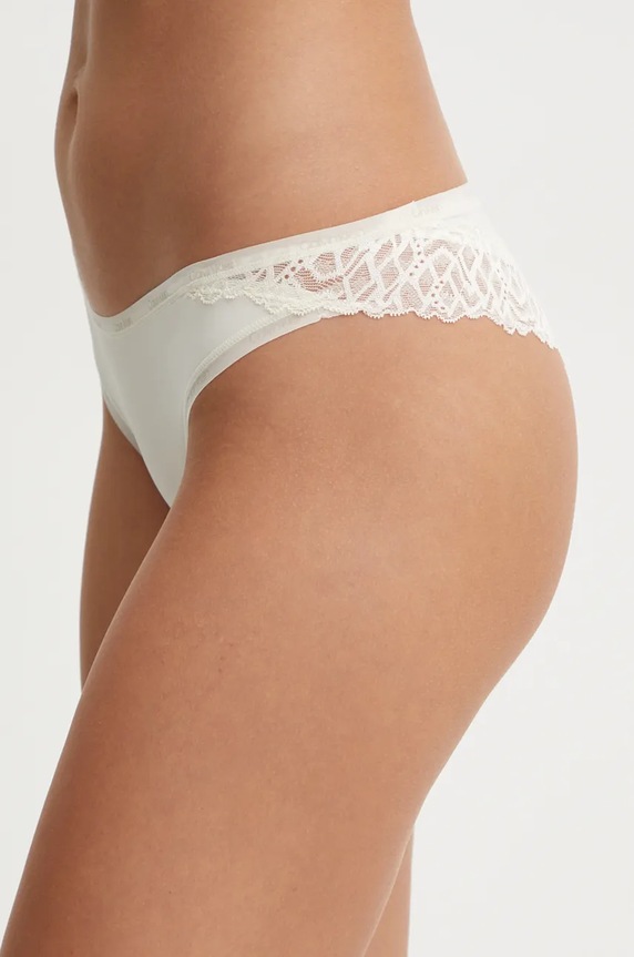 Brazilian στρινγκ Calvin Klein Underwear 000QF7829E μπεζ SS25