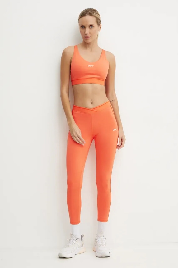 Športová podprsenka Reebok Team 100205711 oranžová AW24