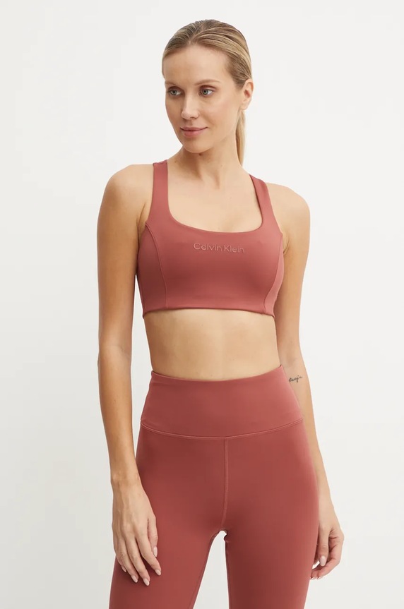 Calvin Klein Performance sutien sport moale rosu 00GWF4K171
