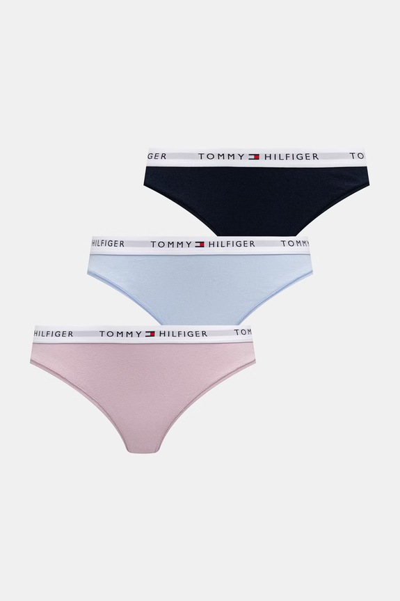 Tommy Hilfiger gaćice ženske od pamuka s elastanom 3-pack mornarsko plava UW0UW05529