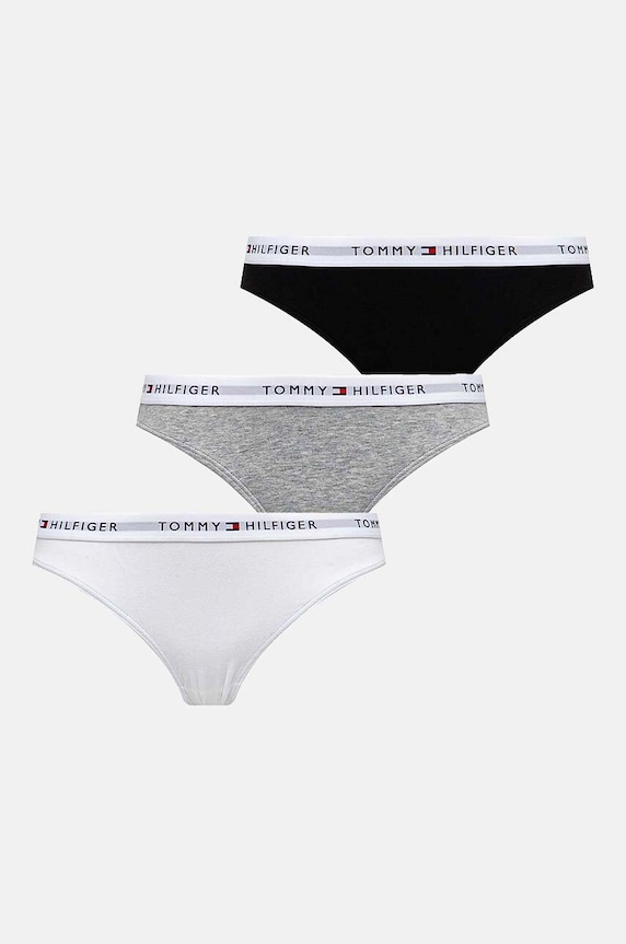 Tommy Hilfiger figi damskie bawełniane z elastanem 3-pack dzianina multicolor UW0UW05529