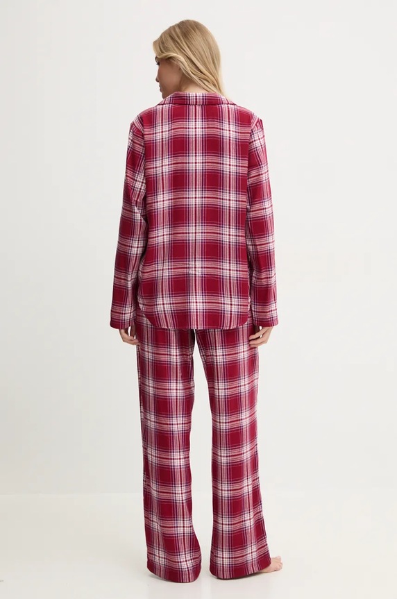 Πιτζάμα Tommy Hilfiger UW0UW05546 μπορντό AW24