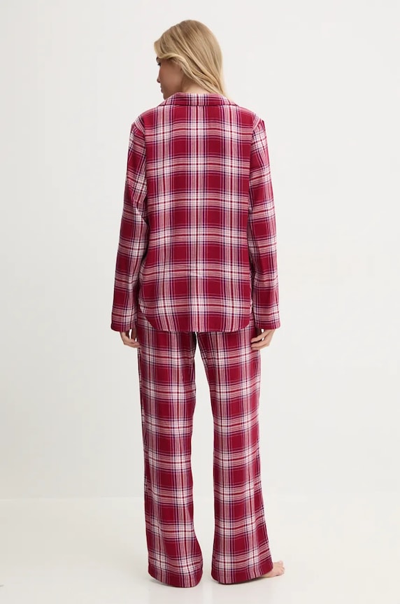 Πιτζάμα Tommy Hilfiger UW0UW05546 μπορντό AW24