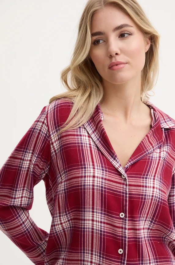 Πιτζάμα Tommy Hilfiger UW0UW05546 μπορντό