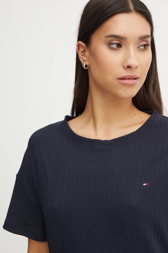 Tommy Hilfiger koszula nocna UW0UW05569 granatowy AW24