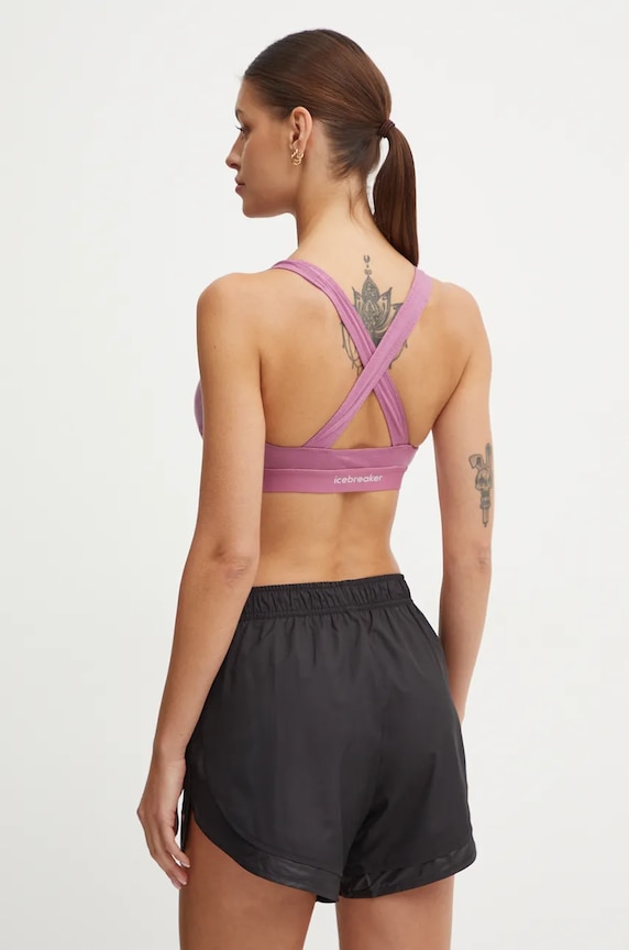Îmbrăcăminte Icebreaker lenjerie functionala Merino Blend 125 Cool-Lite Sprite Racerback Bra IB0A572402V1 roz