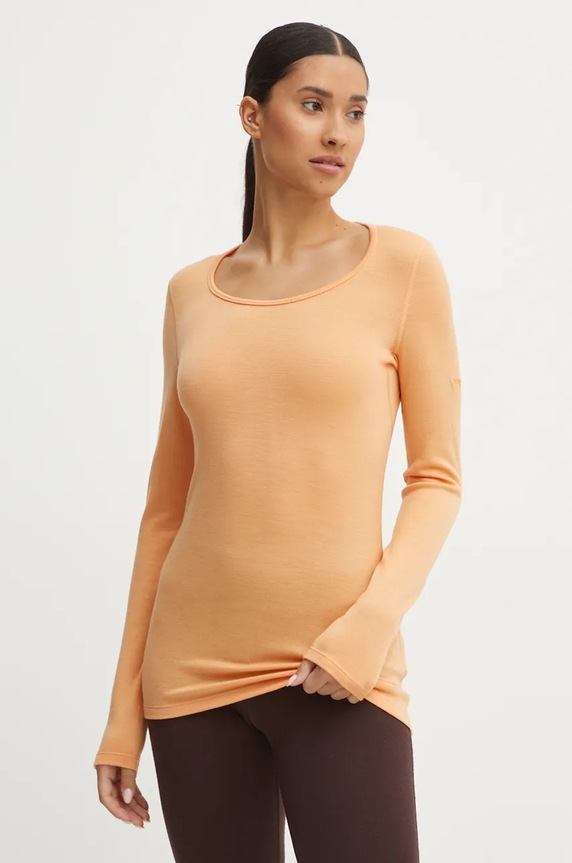 Icebreaker longsleeve funkcyjny Merino 260 Tech Planet friendly pomarańczowy IB0A572703C1