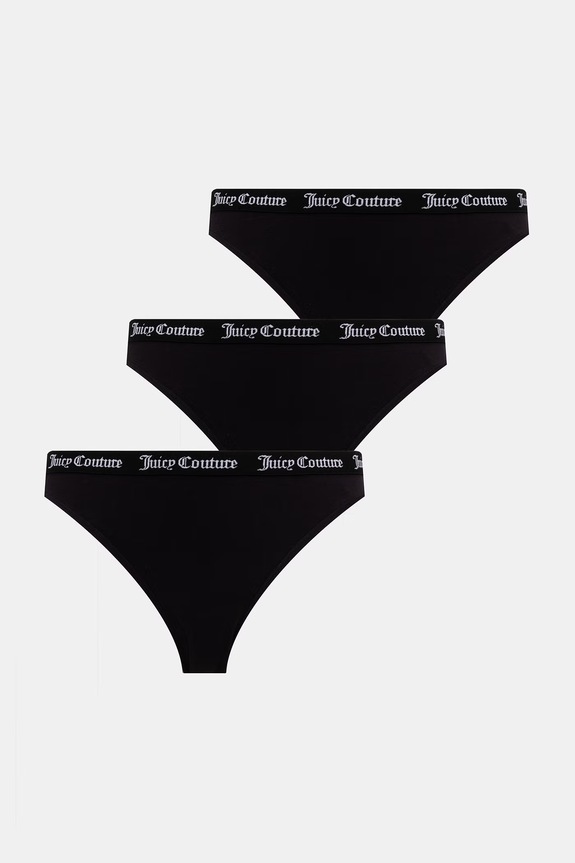 Juicy Couture bugyi DIDDY BRIEF PK x 3 sima fekete JCLBR224572.101
