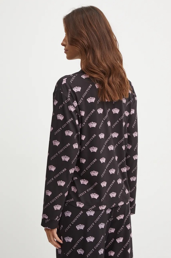 Odzież Juicy Couture koszula piżamowa ESTELLE PYJAMA TOP JCLPT224503.703 czarny