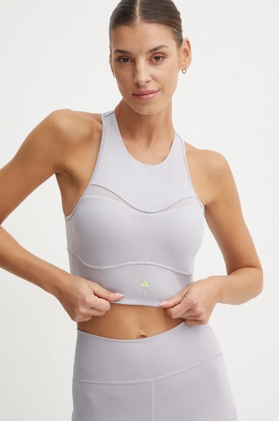 Sportski grudnjak adidas by Stella McCartney TruePurpose bez uzorka ljubičasta IW9897