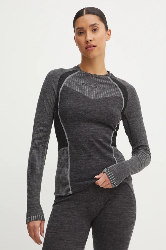 Функционална блуза с дълги ръкави LA Sportiva Wool70 Tech Planet friendly сив M57900907