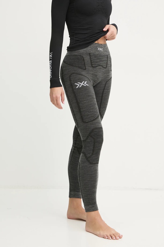 Funkční legíny X-Bionic Symbio Merino zimní sporty šedá XM.YPP2W24W