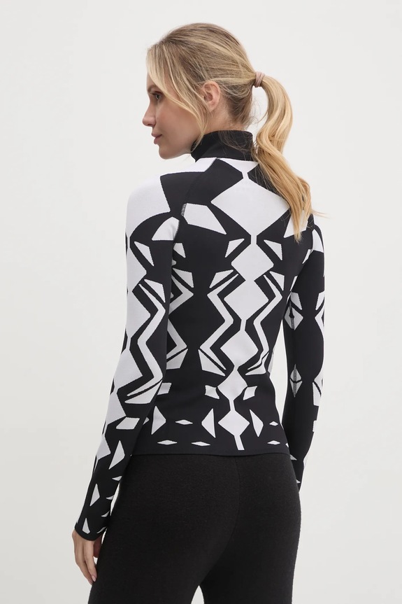 Perfect Moment longsleeve funkcyjny Perfect Jacquard W3001122.2213 czarny AW24