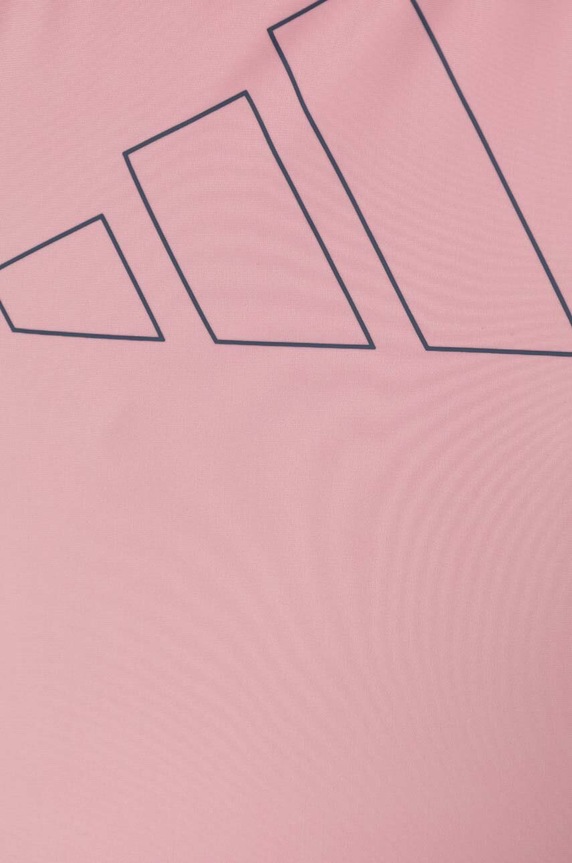 DÍVKA Jednodílné dětské plavky adidas Performance BIG BARS SUIT G IT2679 růžová