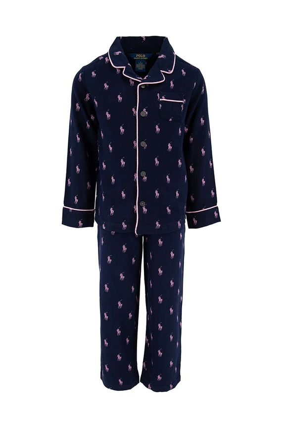 Polo Ralph Lauren gyerek pamut pizsama együttes sötétkék 3P0150