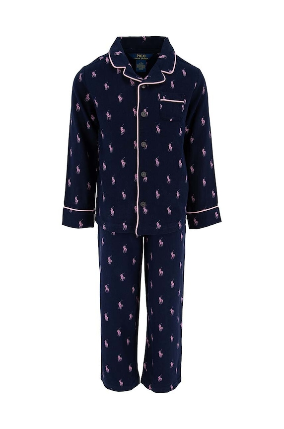 Polo Ralph Lauren gyerek pamut pizsama együttes sötétkék 3P0150