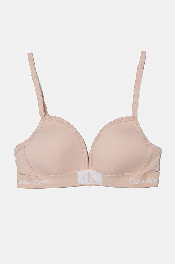 Dětská podprsenka Calvin Klein Underwear jemný vzor růžová G80G800713.9BYH