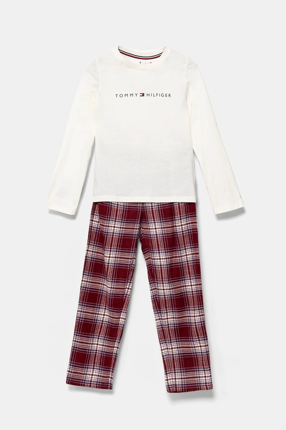 Tommy Hilfiger piżama dziecięca wzorzyste czerwony UG0UG00770.9BYH