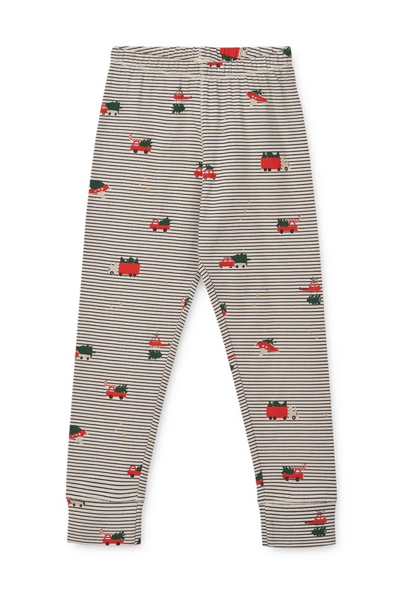 Мальчик Детская хлопковая пижама Liewood Wilhelm Printed Pyjamas Set LW19854 тёмно-синий