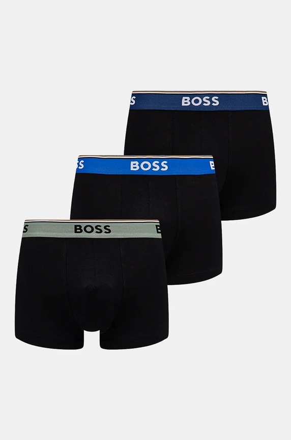 BOSS bokserki 3-pack dzianina czarny 50517827