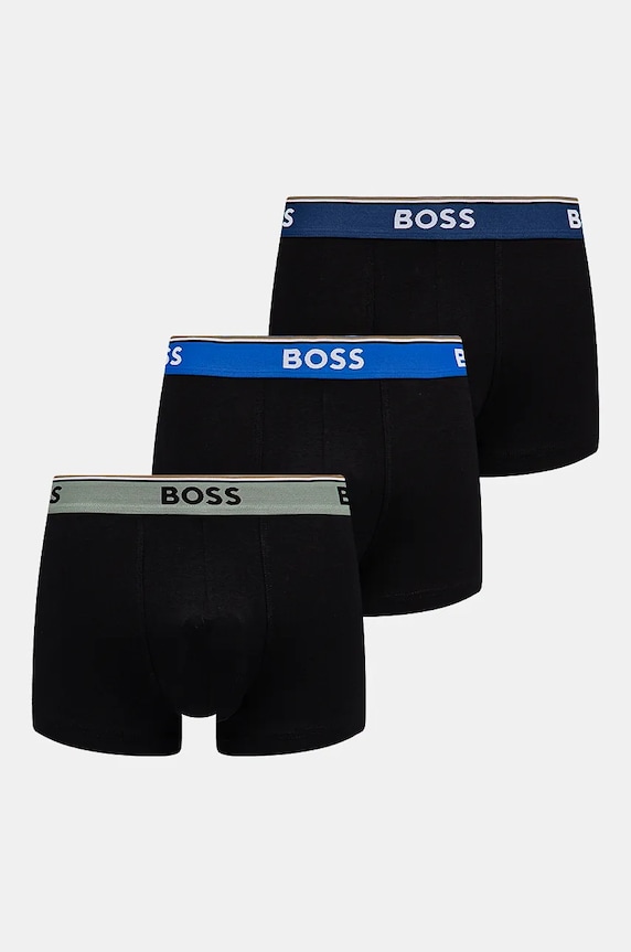 BOSS bokserki 3-pack dzianina czarny 50517827
