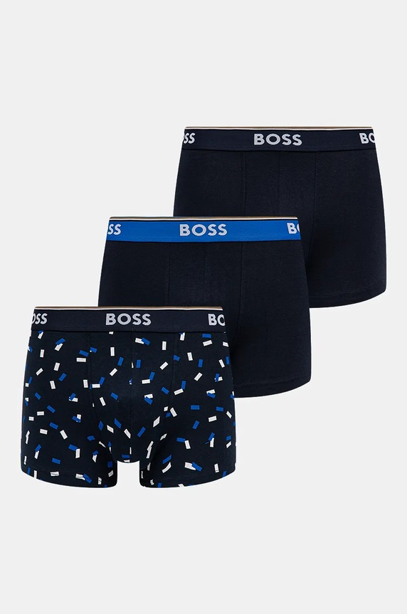 BOSS bokserki 3-pack wzorzyste granatowy 50517829