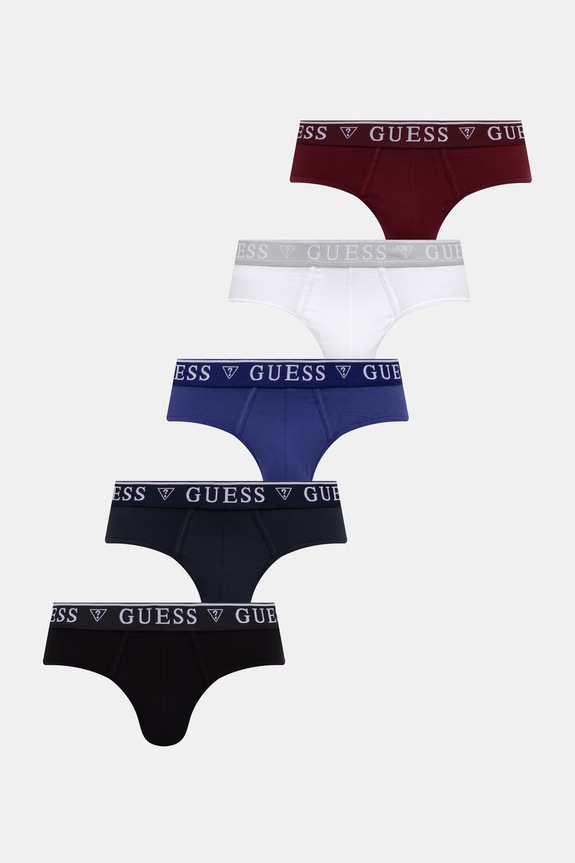 Guess slip gaće za muškarce od pamuka s elastanom 5-pack crna U4YG20.K6YW1
