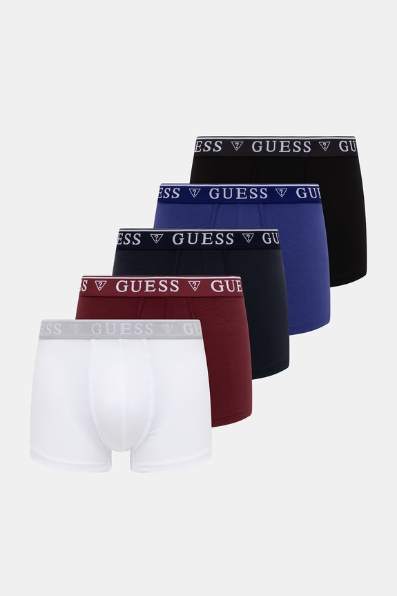 Боксерки Guess (5 броя) трикотаж черен U4YG16.K6YW1