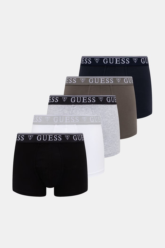 Guess bokserice za muškarce od pamuka s elastanom 5-pack crna U4YG16.K6YW1